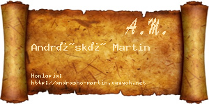 Andráskó Martin névjegykártya